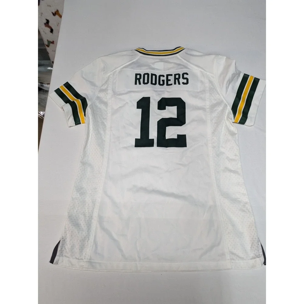 Nike‎ Green Bay Packers Aaron Rodgers 12 Jersey Womens Medium White NFL On Field